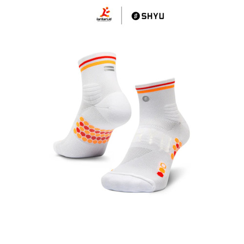 SHYU - Quarter Crew - White - Tangerine - Red